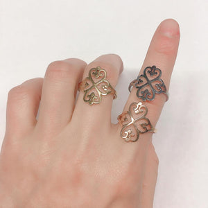 Elegant Clover Statement Ring