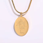 Load image into Gallery viewer, Oval Zodiac Pendant Necklace
