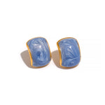 Load image into Gallery viewer, Pearled Enamel Stud Earrings
