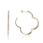 Load image into Gallery viewer, Lucky Clover Crystal Hoop Earrings
