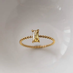 Delicate Woven Crystal Stacking Rings