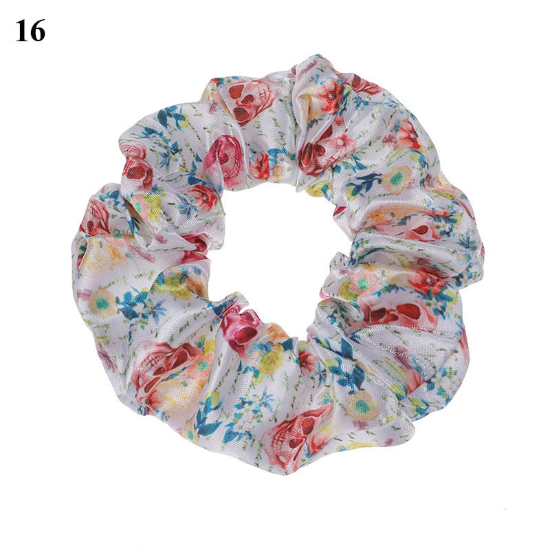 Halloween Printed Cotton Hair Scrunchie