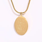 Load image into Gallery viewer, Oval Zodiac Pendant Necklace
