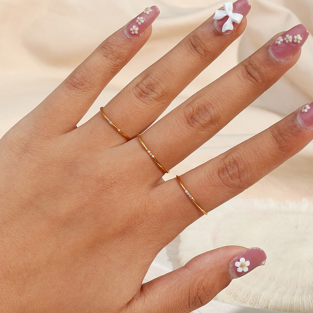 Minimalist Gold Stacking Rings