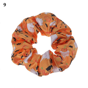 Halloween Printed Cotton Hair Scrunchie