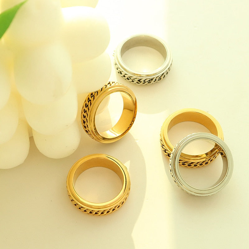 Twist Chain Fidget Ring