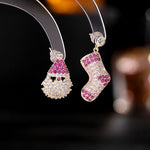 Load image into Gallery viewer, Luxury Crystal Encrusted Christmas Earrings
