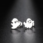Load image into Gallery viewer, Flying Ghosts Dainty Stud Earrings
