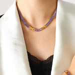 Load image into Gallery viewer, Crystal Tennis Chain Choker Necklace

