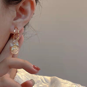 Shiny Crystal Ball Earrings