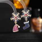 Load image into Gallery viewer, Luxury Crystal Encrusted Christmas Earrings
