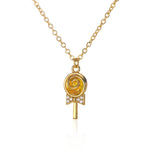 Load image into Gallery viewer, Crystal Lollipop Pendant Necklace
