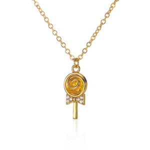 Crystal Lollipop Pendant Necklace