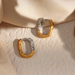 Load image into Gallery viewer, Vintage Mixed Color Oval Hoop Earrings
