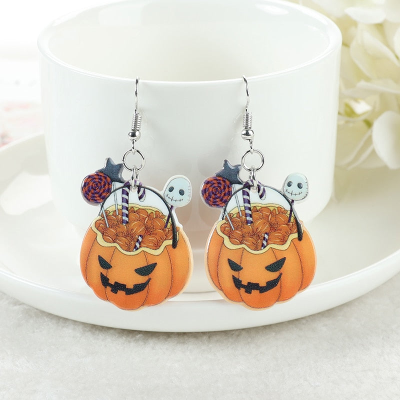 Halloween Acrylic Drop Earrings