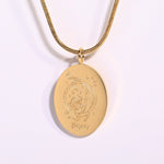 Load image into Gallery viewer, Oval Zodiac Pendant Necklace

