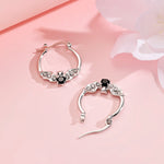 Load image into Gallery viewer, Crystal Bat Hoop Earrings
