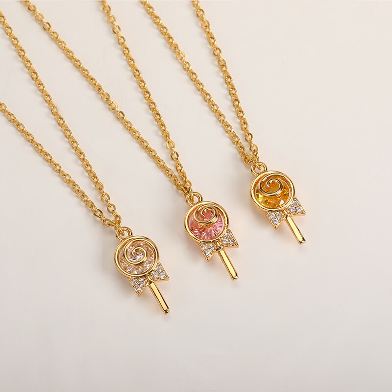 Crystal Lollipop Pendant Necklace