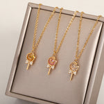 Load image into Gallery viewer, Crystal Lollipop Pendant Necklace
