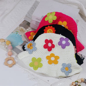 Floral Boho Crochet Bucket Hat