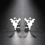 Load image into Gallery viewer, Spooky Ghost Dainty Stud Earrings
