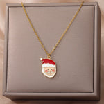 Load image into Gallery viewer, Santa Claus Enamel Pendant Necklace
