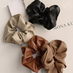 Load image into Gallery viewer, Faux Leather Scrunchie
