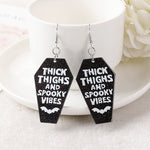Load image into Gallery viewer, Thick and Spooky Dangle Earrings
