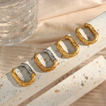 Load image into Gallery viewer, Vintage Mixed Color Oval Hoop Earrings
