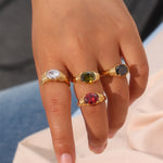 Load image into Gallery viewer, Oval Cut Crystal Ring
