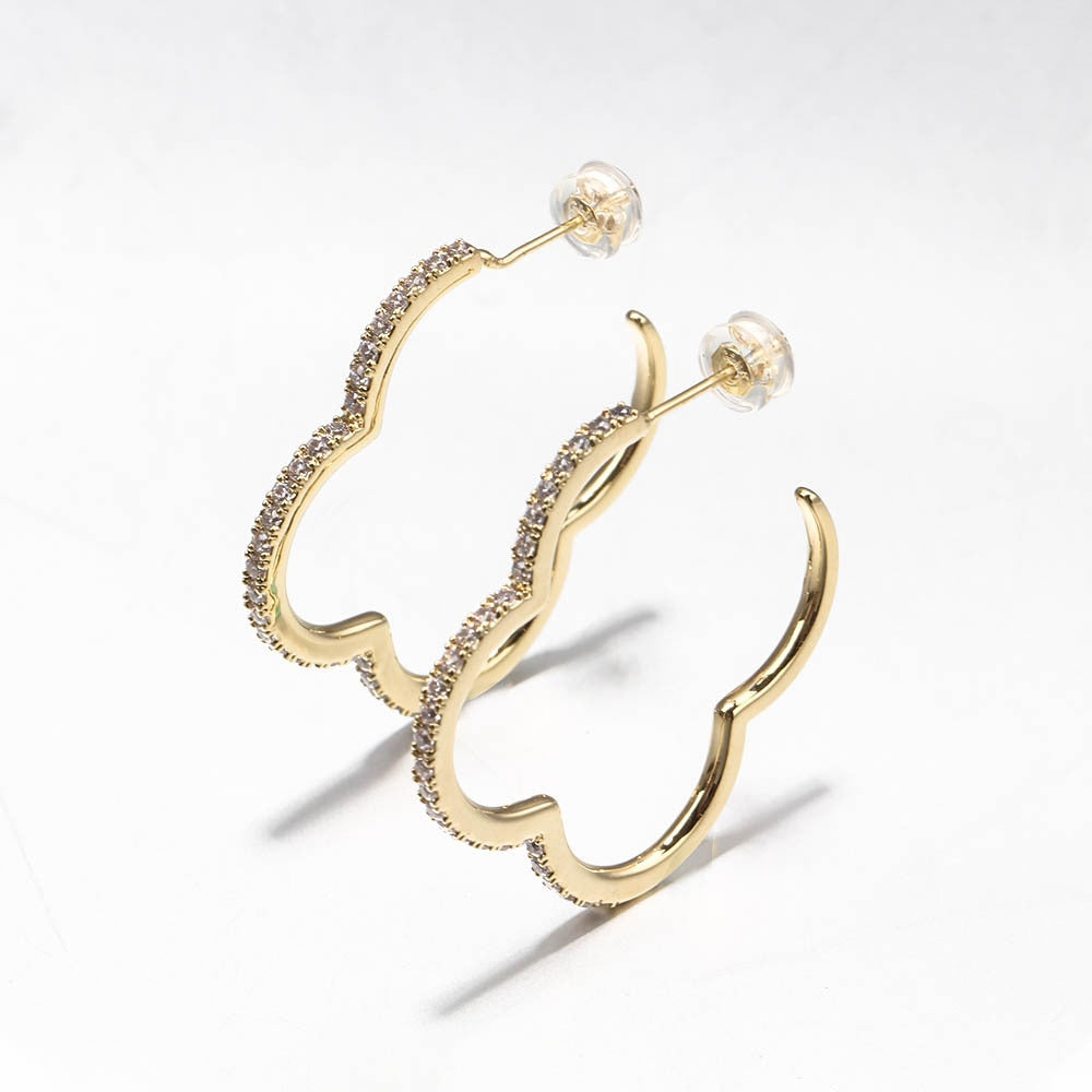 Classy Clover Hoop Earrings in Silver or Gold | The House of Blondie – The  House of Blondie®