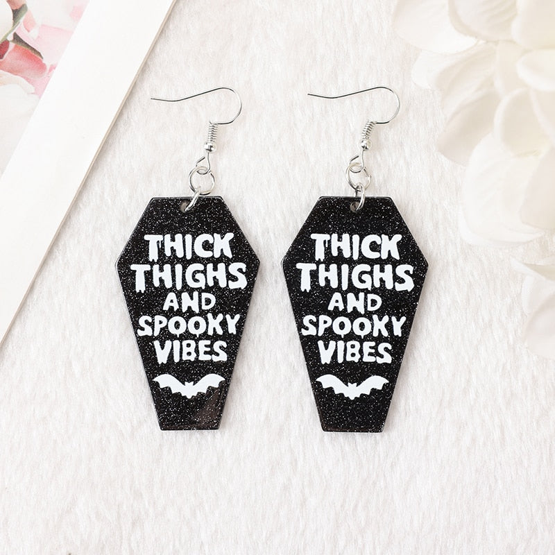 Thick and Spooky Dangle Earrings