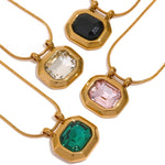 Load image into Gallery viewer, Crystal Squoval Pendant Necklace
