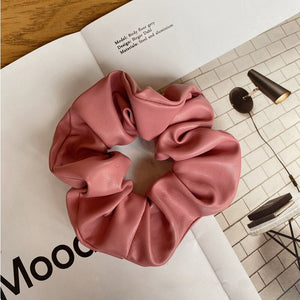 Faux Leather Scrunchie