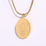 Load image into Gallery viewer, Oval Zodiac Pendant Necklace
