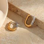 Load image into Gallery viewer, Vintage Mixed Color Oval Hoop Earrings

