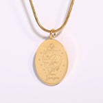 Load image into Gallery viewer, Oval Zodiac Pendant Necklace
