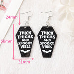 Load image into Gallery viewer, Thick and Spooky Dangle Earrings
