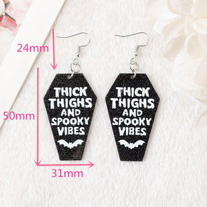 Thick and Spooky Dangle Earrings