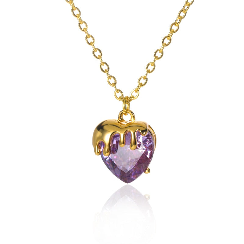 Chocolate Covered Heart Necklace