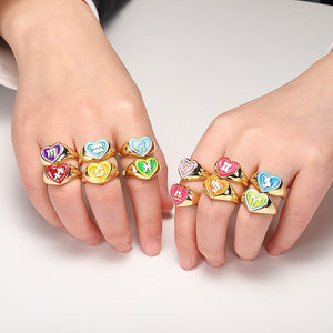 Colorful Zodiac Signet Ring
