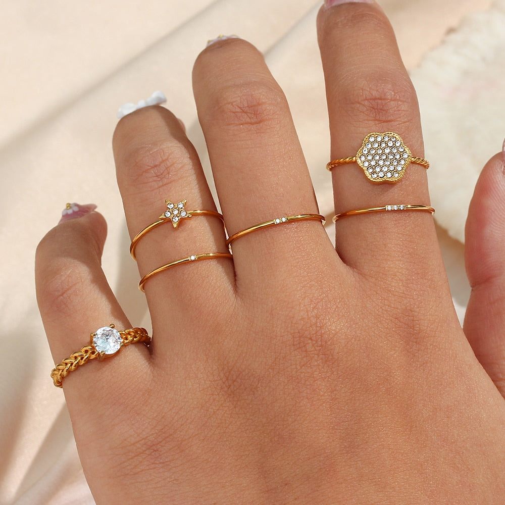 Minimalist Gold Stacking Rings