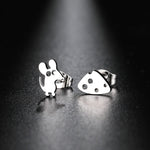 Load image into Gallery viewer, Mouse &amp; Cheese Dainty Stud Earrings
