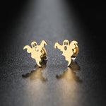 Load image into Gallery viewer, Spooky Ghost Dainty Stud Earrings
