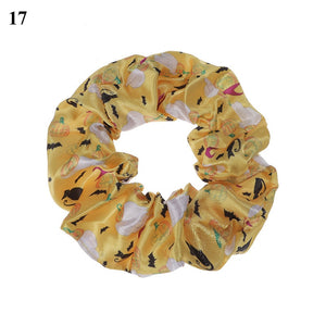 Halloween Printed Cotton Hair Scrunchie