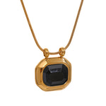 Load image into Gallery viewer, Crystal Squoval Pendant Necklace
