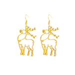 Load image into Gallery viewer, Hollow Gold Christmas Pendant Earrings
