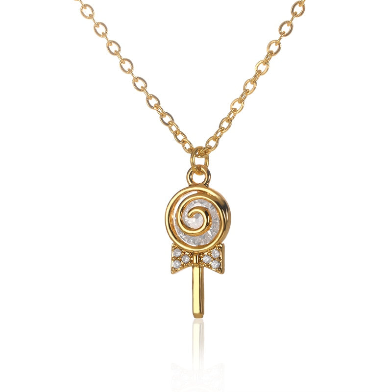 Crystal Lollipop Pendant Necklace