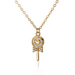 Load image into Gallery viewer, Crystal Lollipop Pendant Necklace
