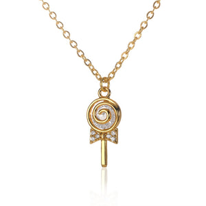 Crystal Lollipop Pendant Necklace